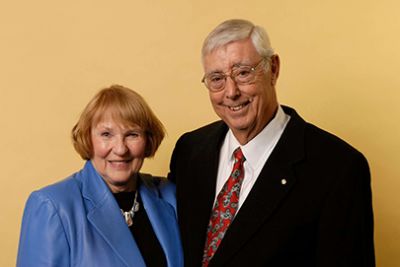 Joan Brown, left, with husband Bruce, died Nov. 20 at 89.