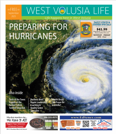 A draft copy of the first edition of West Volusia Life, a new magazine, which will have 20K circulation, 5K inserted in The Beacon, 2K rack-and-stack, and 13K delivered by the USPS every door delivery system.