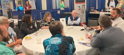 In 2024, Austin Lewter (right), director of the Texas Center for Community Journalism, Tarleton State University, Stephenville, Texas, presented a flash session on Creating an AI policy at the NNAF s Annual Convention & Trade Show. This year, Lewter will present on the promises and pitfalls on AI in a breakout session on Friday. Click the link for information about the event.