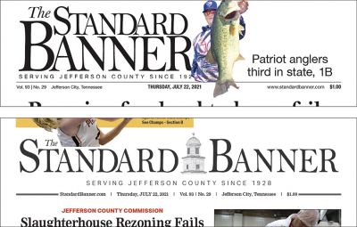 The newspaper in Jefferson City, Tennessee, updates its
design every few years to keep the readers’ interest.