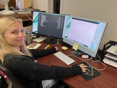 Teagan Reamer, The West Volusia Beacon s graphic designer, is the newspaper s newest employee.