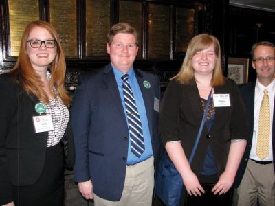 Left to right: Wisconsin Newspaper Association s Julia Hunter, membership & communications director, and James Delbizen, former director of communications, is pictured with the WNA s sponsored 2016 News Fellow, Natalie Howell, UW-River Falls, and NNA Past President Andrew Johnson, retired publisher of the Dodge County Pionier in Mayville, Wisconsin.