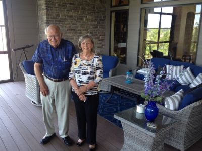 Ken and Ginny Rhoades are pictured at their new home in 2017. (Bob Sweeney)