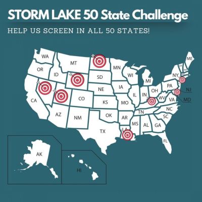 If you live in Delaware, Kentucky, Louisiana, Nevada, North Dakota, Rhode Island, Utah, or Wyoming, we CHALLENGE you to bring STORM LAKE to your classroom or community.